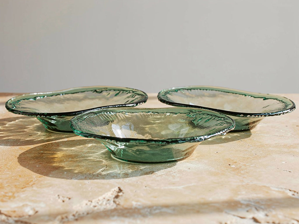 Centro de Mesa de Vidrio Transparente (Set 4 Piezas) | Gift Decor