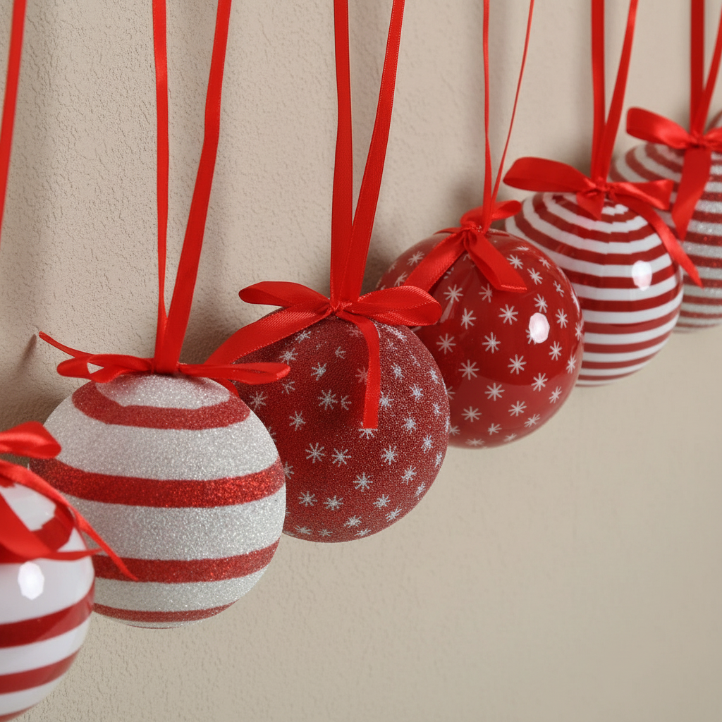Bolas de Navidad Blanco&Rojo (14 Piezas) | Home ESPRIT