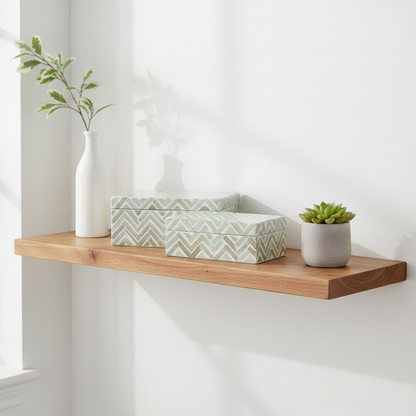 Juego de Cajas Decorativas Blanco Marrón Resina Bambú Tropical (2 Unidades) |  Home ESPRIT