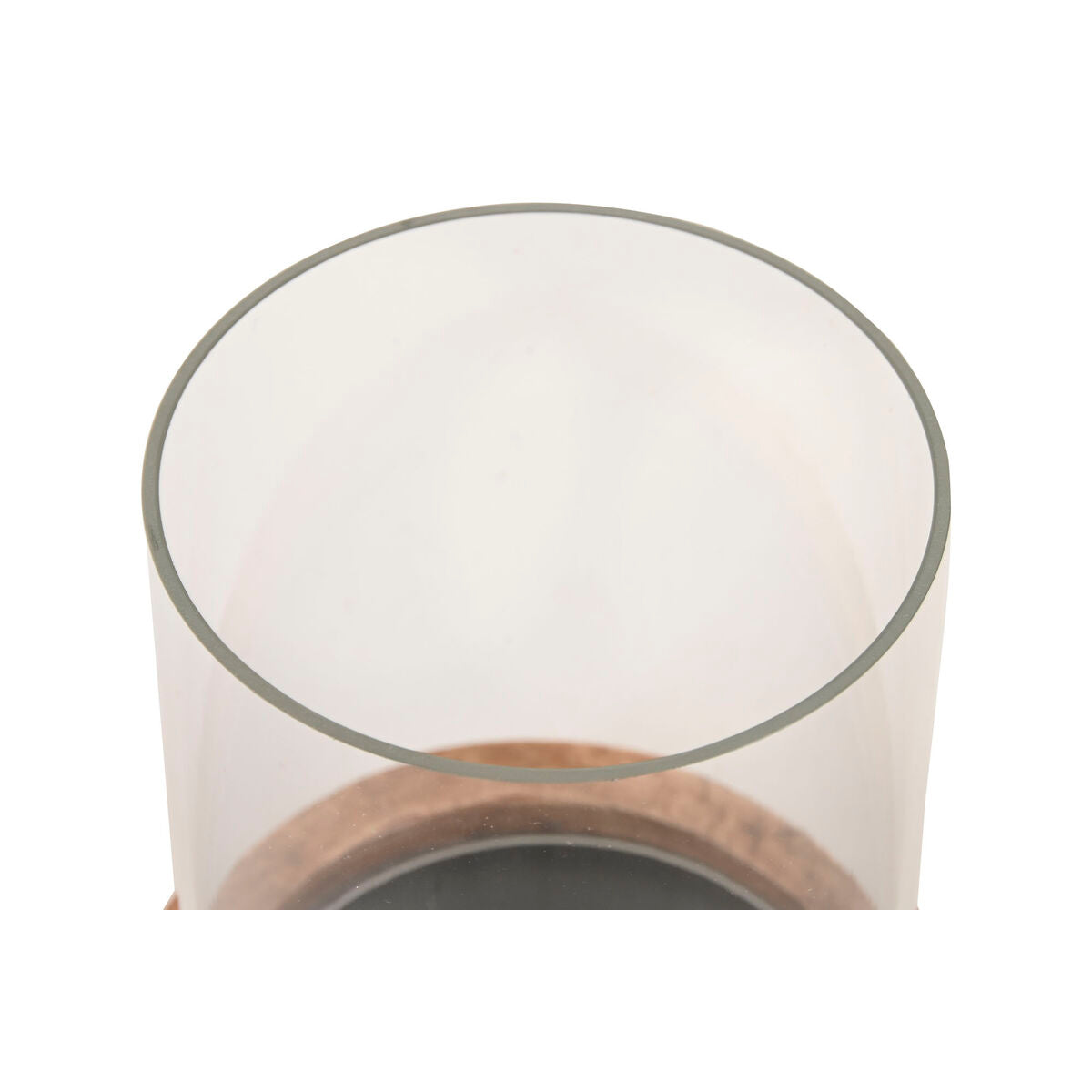 Portavelas de Cristal y Madera de Mango | Home ESPRIT