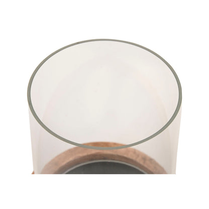 Portavelas de Cristal y Madera de Mango | Home ESPRIT