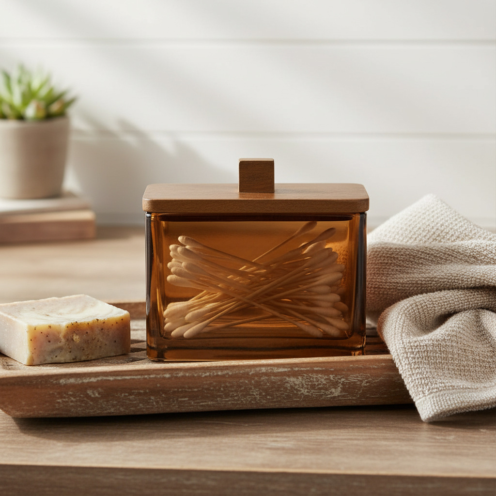 Caja Decorativa Cristal Marrón | Andrea House