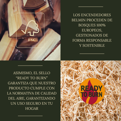 Encendedores Naturales – Fuego Limpio, Cálido y 100% Ecológico | BELMIN