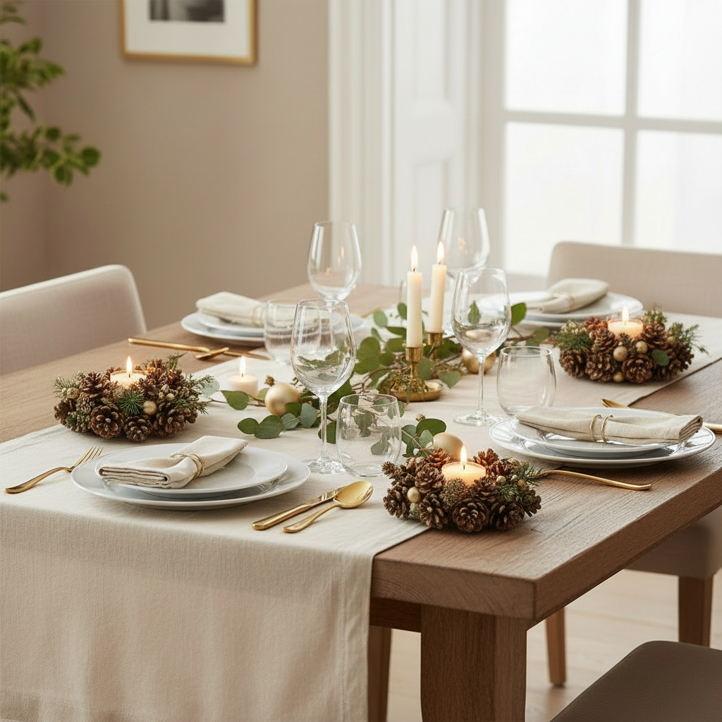 Set de 4 Portavelas Navideño | Krist+