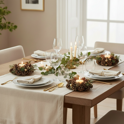 Set de 4 Portavelas Navideño | Krist+