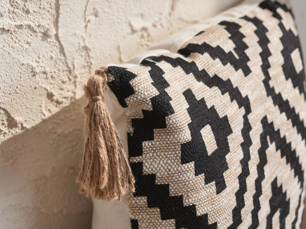 Cojín Boho Estampado Geométrico 45x45 cm | Home ESPRIT