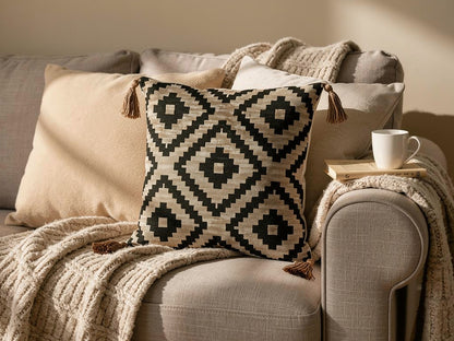 Cojín Boho Estampado Geométrico 45x45 cm | Home ESPRIT