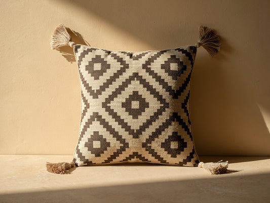 Cojín Boho Estampado Geométrico 45x45 cm | Home ESPRIT